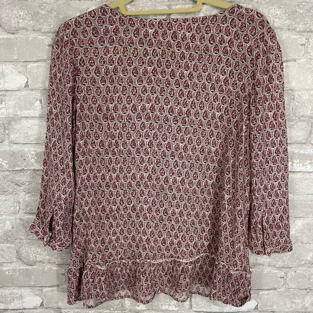 Fatface Ruffle Print Top - Picture 3 of 6